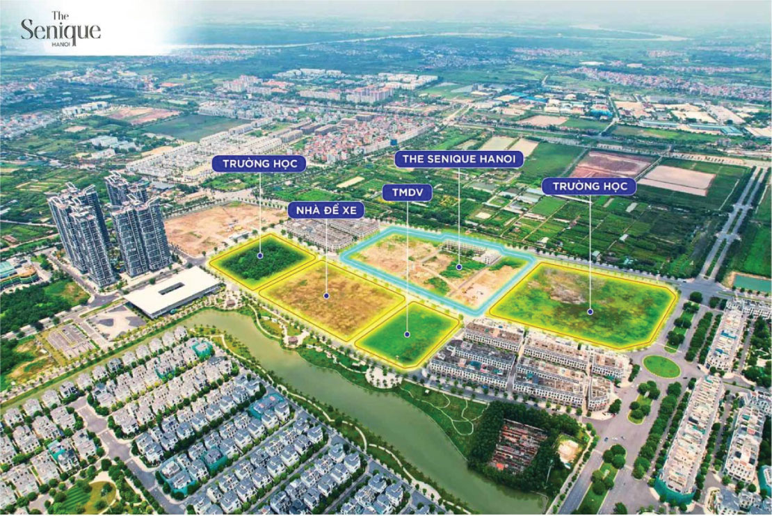 vị trí dự án the senique hà nội