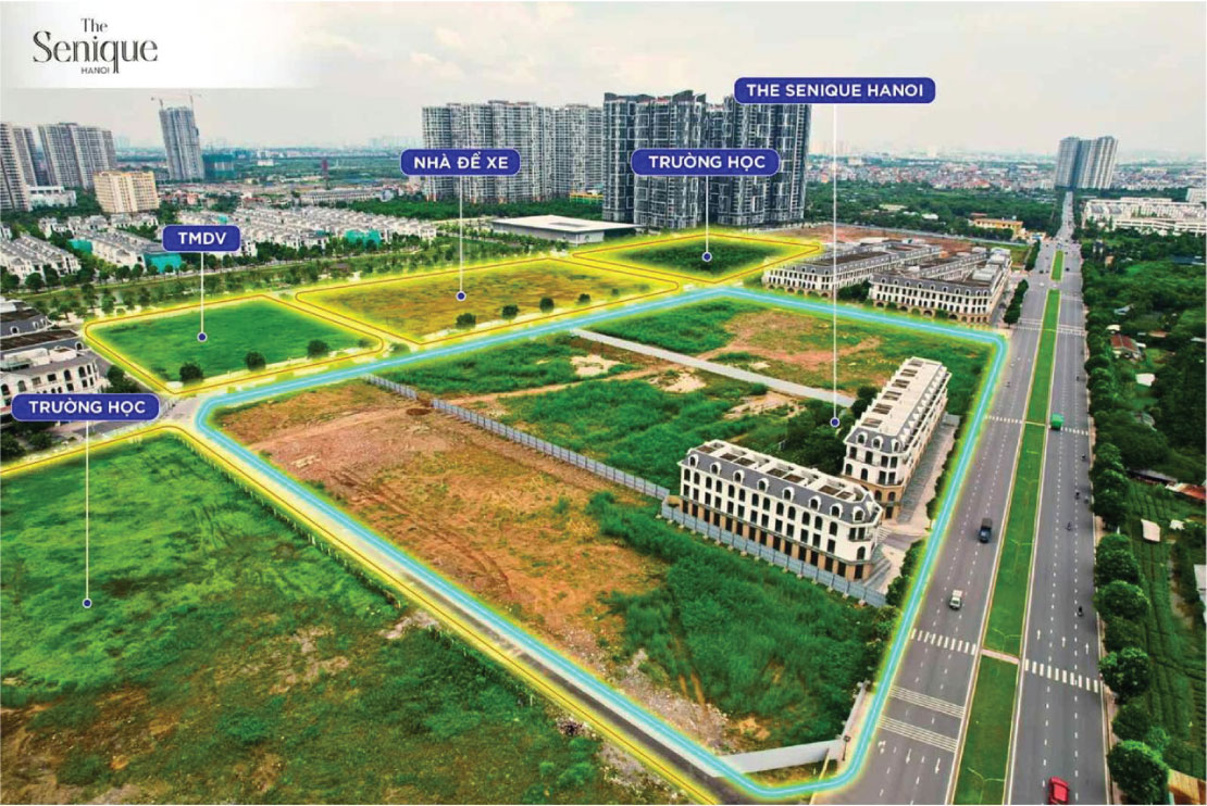 vị trí dự án the senique hà nội